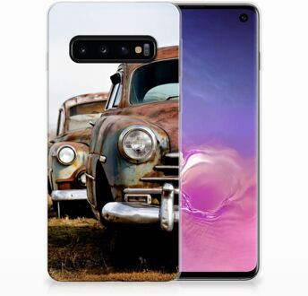 B2Ctelecom Samsung Galaxy S10 Siliconen Hoesje Vintage Auto