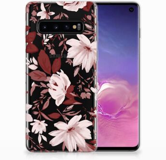 B2Ctelecom Samsung Galaxy S10 Siliconen Hoesje Watercolor Flowers