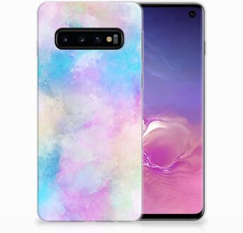 B2Ctelecom Samsung Galaxy S10 Siliconen Hoesje Watercolor Light