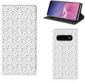 B2Ctelecom Samsung Galaxy S10 Stand Case Stripes Dots