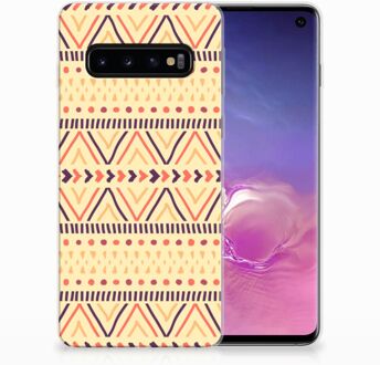 B2Ctelecom Samsung Galaxy S10 TPU Siliconen Hoesje Aztec Yellow