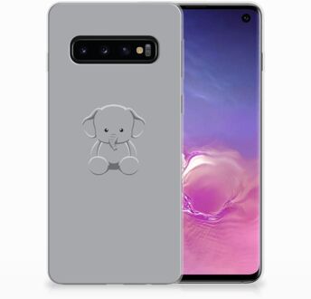 B2Ctelecom Samsung Galaxy S10 TPU Siliconen Hoesje Baby Olifant