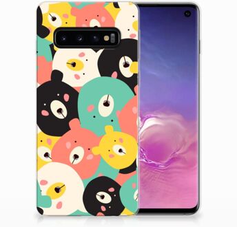 B2Ctelecom Samsung Galaxy S10 TPU Siliconen Hoesje Bears