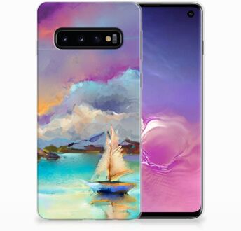 B2Ctelecom Samsung Galaxy S10 TPU Siliconen Hoesje Boat