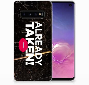 B2Ctelecom Samsung Galaxy S10 TPU Siliconen Hoesje Design Already Taken Black