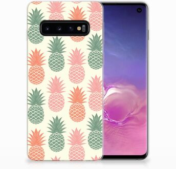 B2Ctelecom Samsung Galaxy S10 TPU Siliconen Hoesje Design Ananas