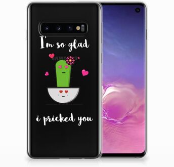 B2Ctelecom Samsung Galaxy S10 TPU Siliconen Hoesje Design Cactus Glad