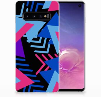 B2Ctelecom Samsung Galaxy S10 TPU Siliconen Hoesje Design Funky Triangle