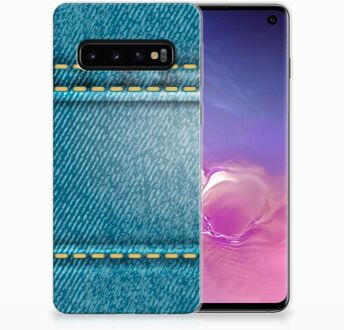 B2Ctelecom Samsung Galaxy S10 TPU Siliconen Hoesje Design Jeans