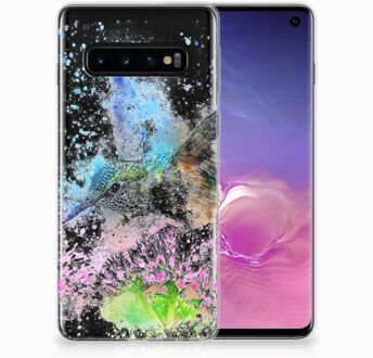 B2Ctelecom Samsung Galaxy S10 TPU Siliconen Hoesje Design Vogel