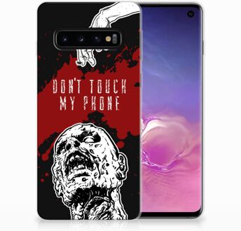 B2Ctelecom Samsung Galaxy S10 TPU Siliconen Hoesje Design Zombie Blood