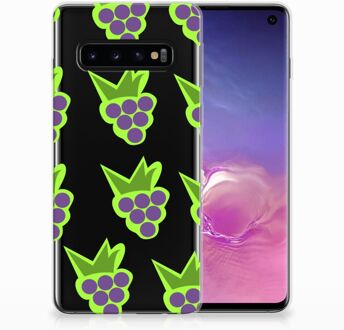 B2Ctelecom Samsung Galaxy S10 TPU Siliconen Hoesje Druiven