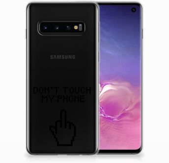 B2Ctelecom Samsung Galaxy S10 TPU Siliconen Hoesje Finger DTMP