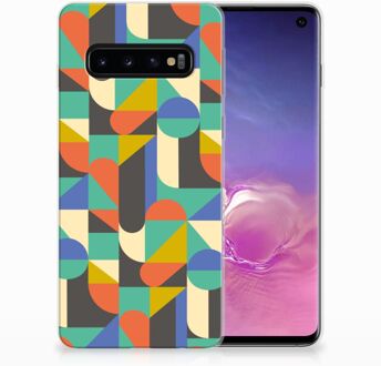 B2Ctelecom Samsung Galaxy S10 TPU Siliconen Hoesje Funky Retro