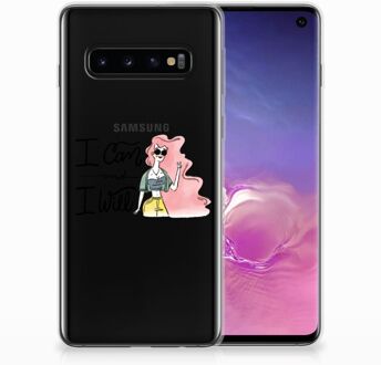 B2Ctelecom Samsung Galaxy S10 TPU Siliconen Hoesje i Can