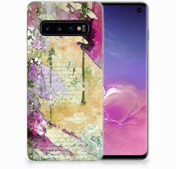 B2Ctelecom Samsung Galaxy S10 TPU Siliconen Hoesje Letter Painting