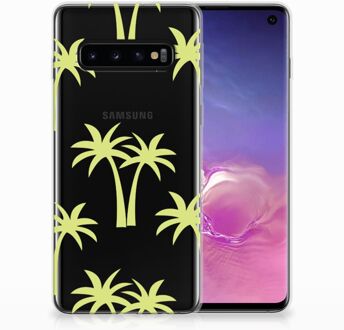 B2Ctelecom Samsung Galaxy S10 TPU Siliconen Hoesje Palmtrees