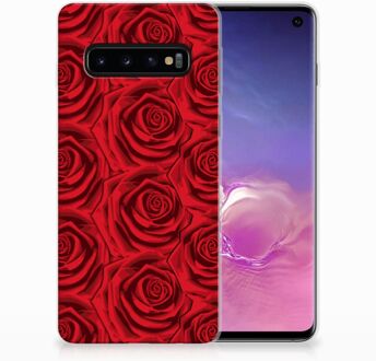 B2Ctelecom Samsung Galaxy S10 TPU Siliconen Hoesje Red Roses