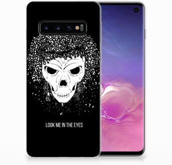 B2Ctelecom Samsung Galaxy S10 TPU Siliconen Hoesje Skull Hair