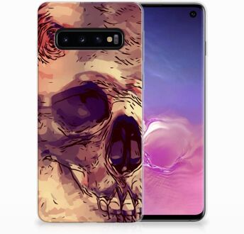 B2Ctelecom Samsung Galaxy S10 TPU Siliconen Hoesje Skullhead