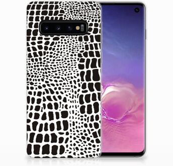 B2Ctelecom Samsung Galaxy S10 TPU Siliconen Hoesje Slangenprint