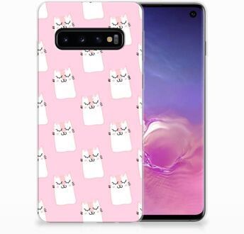 B2Ctelecom Samsung Galaxy S10 TPU Siliconen Hoesje Sleeping Cats