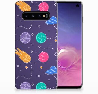 B2Ctelecom Samsung Galaxy S10 TPU Siliconen Hoesje Space