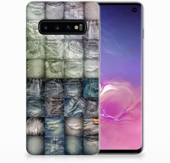 B2Ctelecom Samsung Galaxy S10 TPU Siliconen Hoesje Spijkerbroeken