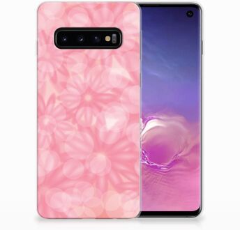 B2Ctelecom Samsung Galaxy S10 TPU Siliconen Hoesje Spring Flowers