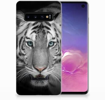 B2Ctelecom Samsung Galaxy S10 TPU Siliconen Hoesje Tijger