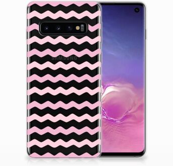 B2Ctelecom Samsung Galaxy S10 TPU Siliconen Hoesje Waves Roze