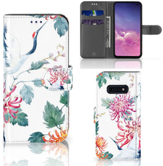 B2Ctelecom Samsung Galaxy S10e Beschermhoes Bird Flowers