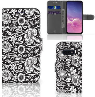 B2Ctelecom Samsung Galaxy S10e Beschermhoes Black Flowers