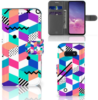 B2Ctelecom Samsung Galaxy S10e Beschermhoes Blocks Colorful