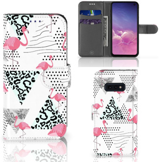 B2Ctelecom Samsung Galaxy S10e Beschermhoes Flamingo Triangle