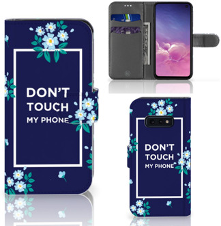 B2Ctelecom Samsung Galaxy S10e Beschermhoes Flowers Blue DTMP