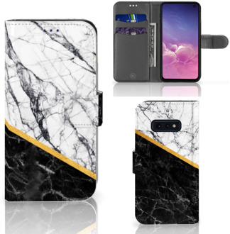 B2Ctelecom Samsung Galaxy S10e Beschermhoes Marble White Black