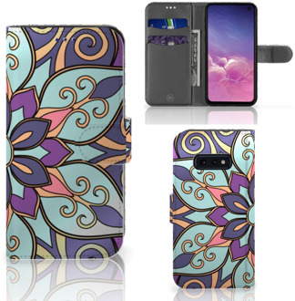 B2Ctelecom Samsung Galaxy S10e Beschermhoes Purple Flower