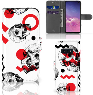 B2Ctelecom Samsung Galaxy S10e Beschermhoes Skull Red