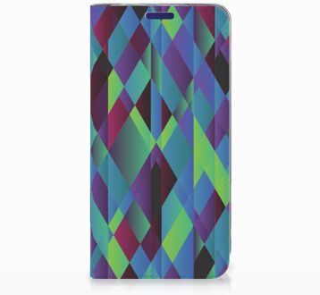 B2Ctelecom Samsung Galaxy S10e Standcase Hoesje Design Abstract Green Blue