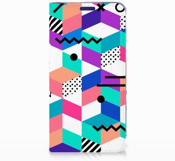 B2Ctelecom Samsung Galaxy S10e Standcase Hoesje Design Blocks Colorful