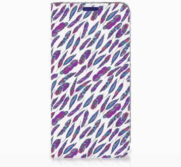 B2Ctelecom Samsung Galaxy S10e Standcase Hoesje Design Feathers Color