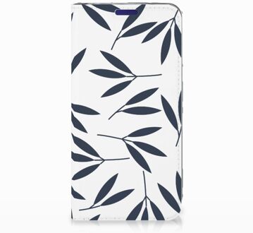 B2Ctelecom Samsung Galaxy S10e Standcase Hoesje Design Leaves Blue