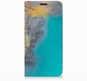 B2Ctelecom Samsung Galaxy S10e Standcase Hoesje Design Marble Blue Gold