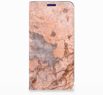 B2Ctelecom Samsung Galaxy S10e Standcase Hoesje Design Marmer Oranje