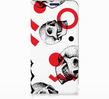 B2Ctelecom Samsung Galaxy S10e Standcase Hoesje Design Skull Red