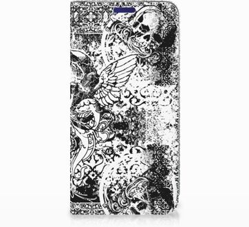 B2Ctelecom Samsung Galaxy S10e Standcase Hoesje Design Skulls Angel