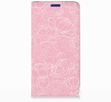 B2Ctelecom Samsung Galaxy S10e Standcase Hoesje Design White Flowers