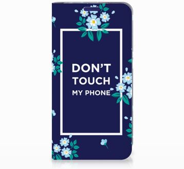 B2Ctelecom Samsung Galaxy S10e Standcase Hoesje Flowers Blue DTMP