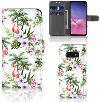 B2Ctelecom Samsung Galaxy S10e Telefoonhoesje Flamingo Palms